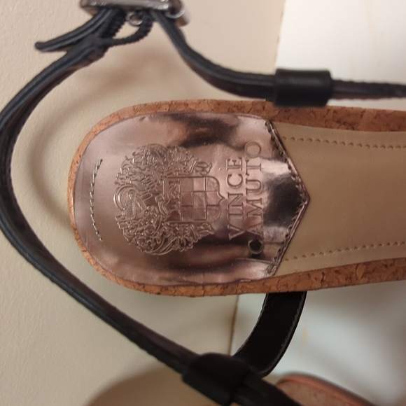 Vince Camuto, size 11, black cork wedges - Picture 3 of 4